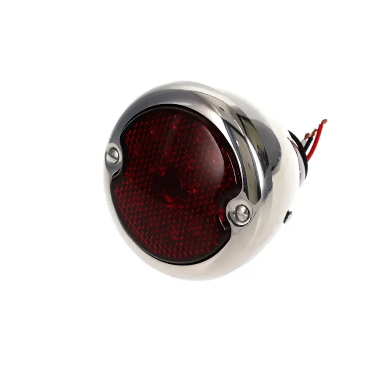 Tail Light Assembly - Red Lens - 19 Red LED - Stainless Housing - 12 Volt - LH - 48-52 Ford F1 F2 Truck